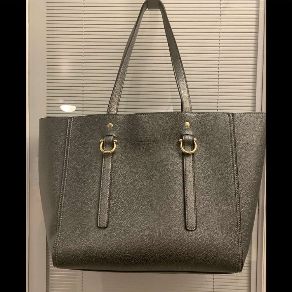 25% off of listed price. NWT Tahari Purse. Grey w/gold zipper & Snaps. Reposhed